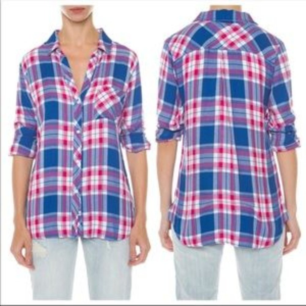 Rails Hunter Marina Flamingo Button Down Shirt S